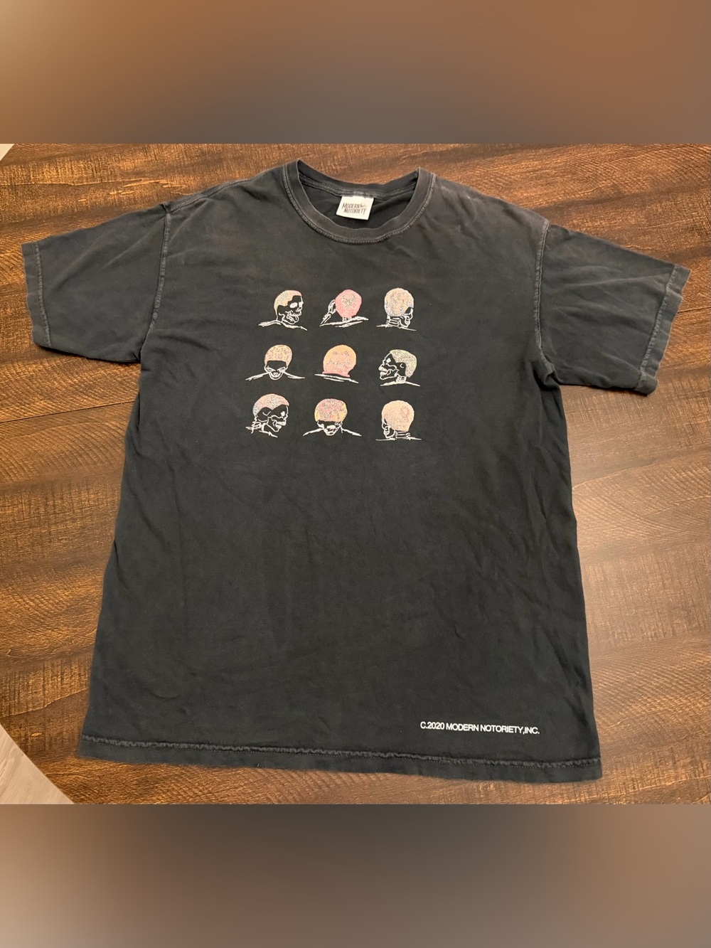 Modern Notoriety Dennis Rodman Skull Graphic T-Shirt Size Medium